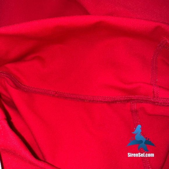 1084 Fabletics Powerhold High Waisted 7/8 Leggings - Size XS - Red w/White Laces - Picture 12 of 15